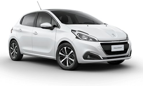 Peugeot 208 manual 5 seats 1200cc petrol 2suitcases 2 handbags 